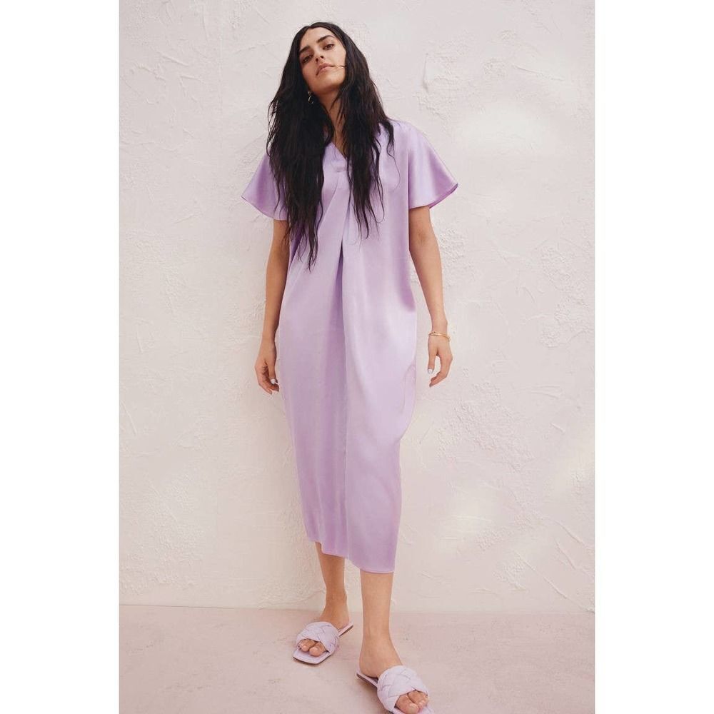 H&M Limited Ramadan Collection Light Purple Kaftan Dress New